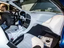 Innenraum eines Mitsubishi Eclipse (2. Generation, gebaut 1995-1999), gesehen am 23.03.2013 auf dem Auto Motor und Tuning Show