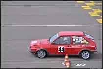 VW Polo beim 45. ADAC-Renn-Slalom an der Steintrib�ne in N�rnberg am 14. April 2013.