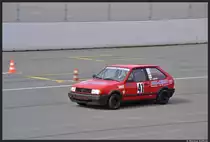 VW Polo beim 45. ADAC-Renn-Slalom an der Steintrib�ne in N�rnberg am 14. April 2013.