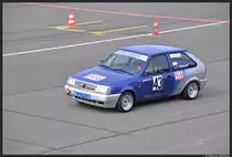 VW Polo beim 45. ADAC-Renn-Slalom an der Steintrib�ne in N�rnberg am 14. April 2013.