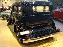 Heckansicht eines Volvo TR 679 von 1934. Techno Classica am 14.04.2013.