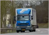 LKW DAF LF mit Kastenaufbau fotografiert am 16.04.2013.