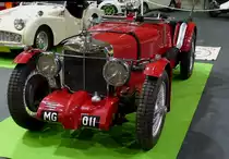 MG K1 sp�ciale, Bj 1933, 1033 ccm, 127 Ps, war am 31.03.2013 im Pr�izerdaul zu sehen. Von diesem Modell wurden 30 Wagen als 2 Sitzer gebaut, diese waren mit einem Zusatz Krafstofftank und einem Reserverad ausger�stet.
