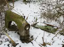 23.2.2013 Oderbruch nahe Zollbr�cke. Reste eines P70 auf verlassenem Hof