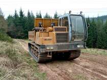 Morooka Dumper steht an der Laugenleitungsbaustelle der Firma K&S in der Gemarkung von 36100 Petersberg-Marbach, April 2013