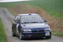 Opel Astra F GSI bei der Streckenbesichtigung der Rally Sonnefeld (AMC Hohe A�litz) am 20.04.2013. (Sascha Reif/ Sonja Schmitt/ 44)