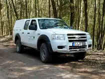 Ford Ranger steht an der Laugenleitungsbaustelle der Firma K&S in der Gemarkung von 36100 Petersberg-Marbach, April 2013
