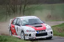 Mitsubishi Carisma WP1 der Rally Sonnefeld (AMC Hohe A�litz) am 20.04.2013. (Dominik Dinkel/ Josefin Corinn Beinke/ 8)