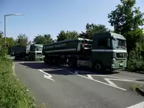 Zwei MAN TGS Sattelkipper am 02.09.11 in Ludwigshafen 