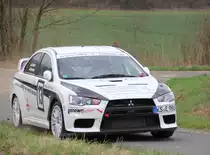 Mitsubishi Lancer EVO X WP1 der Rally Sonnefeld (AMC Hohe A�litz) am 20.04.2013. (Axel Schmitt/ Nina Becker/ 13)