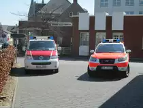 NEF der Rettungswache Nettetal und Reserve NEF der Freiwilligen Feuerwehr Viersen das am 07.04.13 in Nettetal von mir aufgenommen worden ist