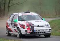 VW Golf III GTI WP1 der Rally Sonnefeld (AMC Hohe A�litz) am 20.04.2013. (Norman Kreuter/ Jesica Patz/ 27)