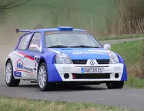 Renault Clio WP1 der Rally Sonnefeld (AMC Hohe A�litz) am 20.04.2013. (Andre M�ller/ Andreas Tanz/ 28)