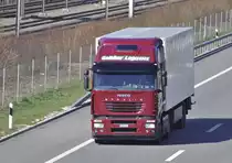 Am 21.03.2011 auf der A1 bei Spreitenbach (CH) ein Iveco Stralis vom Logistic Unternehmen Galliker