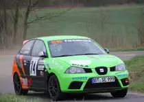 Seat Ibizia WP1 der Rally Sonnefeld (AMC Hohe A�litz) am 20.04.2013. (Sebastian Schmidt/ Sabrina Schmidt/ 74)