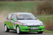 Renault Clio WP1 der Rally Sonnefeld (AMC Hohe A�litz) am 20.04.2013. (John Auerswald/ Benjamin Melde/ 78)