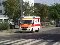 Ein Mercedes Benz Sprinter RTW des DRK am 02.06.11 in Ludwigshafen 