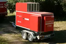 Notstromaggregat der Feuerwehr Mannheim. Aufgenommen am 14.09.2012.