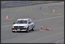 VW Polo beim 45. ADAC-Renn-Slalom an der Steintrib�ne in N�rnberg am 14. April 2013.