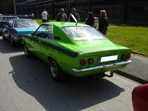 Heckansicht eines Opel MantaA GT/E. 1974 - 1975. Oldtimertreffen Kokerei Zollverein am 05.05.2013.