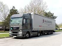 MAN TGX18.440 von Salonasped auf einer Rastst�tte bei Zagreb; 130420