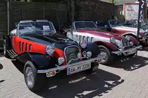 Panther Lima in Vorst, 5.5.13
Das Fahrzeug hat eine Karosserie aus Fieberglas. Es wurde in den 1970er-Jahren gebaut. Nur etwa 800 St�ck wurden produziert.