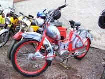 SIMSON SR 2
mit interessanten Airbrush beim Motorrad Wintertreffen 2008 auf Schloss Augustusburg.