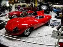 Jaguar D-Type fotografiert im Auto und Technik Museum. Aufnahmezeit: 17.11.2012