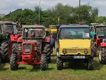 Ein G�ldner und ein Unimog beim Treckertreff Aldekerk, 13.5.12 