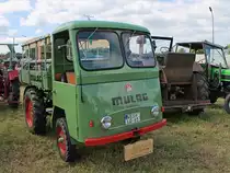 Ein MULAG MD 22/4, Kurzwort f�r Motor-Universal-Lasten-Arbeits-Ger�t, der Fa. Huber & W�ssner.
Baujahr 1961, 3-Zylinder-G�ldner-Motor mit 22 PS, 1300 ccm, gut f�r 30 km/h mit 1,1 t Nutzlast.

Treckertreff Aldekerk, 13.5.12