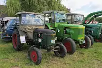 Deutz D 25, Baujahr 1958.
18 PS, 2 Zylinder, 1700 ccm, 22 km/h

Treckertreff Aldekerk, 13.5.12