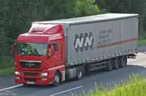 MAN-Sattelzug aufgenommen am 13.6.13 auf der A67 bei Gro� Gerau. 