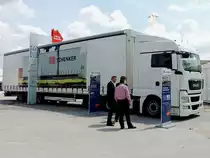 MAN TGX18.400, mit Aufliegergesamth�he von 4Metern, wurde auf der Transport-Logistic2013 in M�nchen vorgestellt; 130607