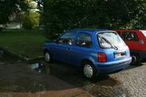 Nissan Micra als Pril-Blumen SparEdition. Gesichtet am 20.07.2008 