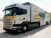 SCANIA R420 d.EMONS-Group mit 2WIN-Auflieger anl�sslich der Transport-Logistic2013 in M�nchen; 130607