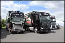 Scania und Mercedes Actros  Fulda Reifen  am 30.06.13 in Fulda Galerie