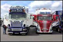 2 Scania der Spedition Bode aus Meck Pomm am 30.06.13 in Fulda Galerie