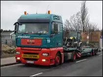 MAN Schwerlast-Sattelzug in Bergen am 31.01.2013