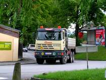 STEYR Dreiachskipper am Weg zur Baustelle; 080722