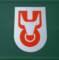 Boehringer, das Logo des ersten Unimog von 1949, gebaut von der Firma Boehringer in G�ppingen, Juli 2013
