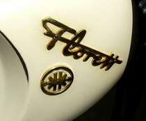 Kreidler, Tankaufschrift und Firmenlogo des bekannten Kleikraftrades mit 50ccm, Juli 2013