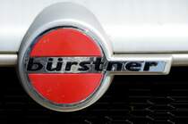 B�rstner, K�hleremblem an einem Wohnmobil, die Firma in Kehl baut seit 1973 Freizeitfahrzeuge, Juli 2013