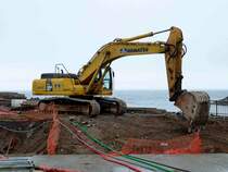 Komatsu PC 350, eingesetzt auf Sao Miguel/Azoren im Juli 2013