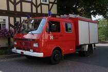 VW LT 50 der Feuerwehr Gro�enbach nach einem  Hitzeeinsatz  am 27. Juli 2013 auf dem R�ckmarsch zum Feuerwehrger�tehaus.