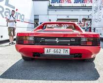 Ferrari Testarossa, Rckansicht. Parkplatz Hungaroring am 29.06.2012