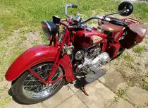 Indian Scout, amerikanisches Motorrad aus den 1930er Jahren, Juli 2013
