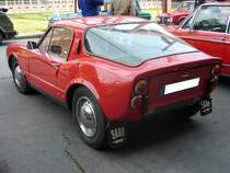 Heckansicht eines Saab Sonett II. 1966 - 1970. Oldtimertreffen Kokerei Zollverein am 01.09.2013.