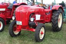 Porsche glnzt bei der Oldtimerausstellung der Traktorenfreunde Mackenzell im September 2013