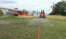 Schaubung mit alter Technick.Zwei TLF15/G5 rcken einem Flchenbrand zu Leibe.Torgelow am 31.08.2013