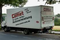 MAN TGL 8.180 mit spier Kofferaufbau und Ladelift der comet Autovermittung am 28,08,2013 in Herten

